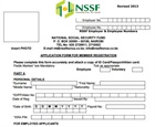 NSSF member registration form